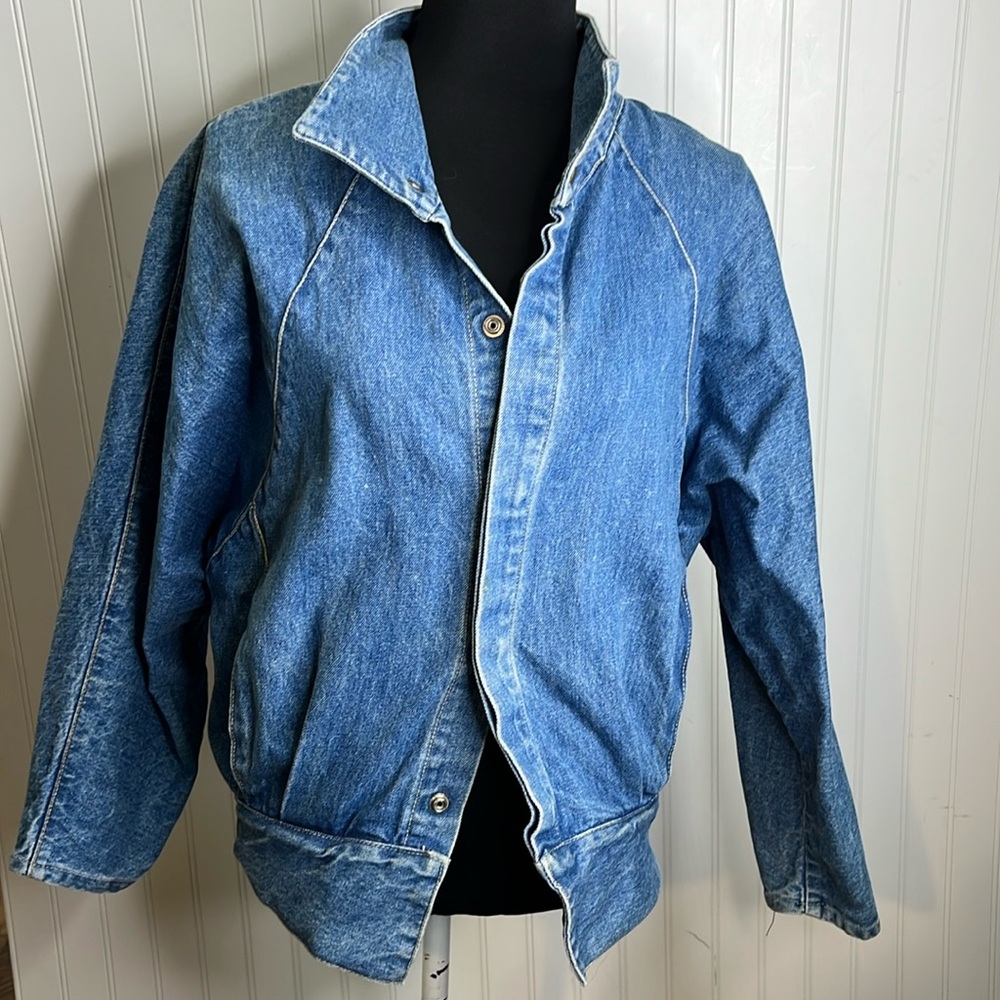 Vintage Jean Jacket Handpainted Native